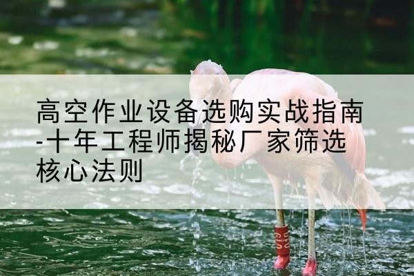 郧西剪叉式升降机厂家-高空作业设备选购实战指南-十年工程师揭秘厂家筛选核心法则