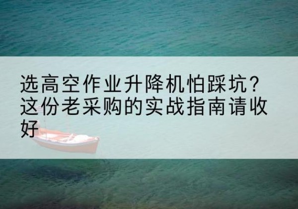 郧西高空作业升降机厂家推荐-选高空作业升降机怕踩坑？这份老采购的实战指南请收好