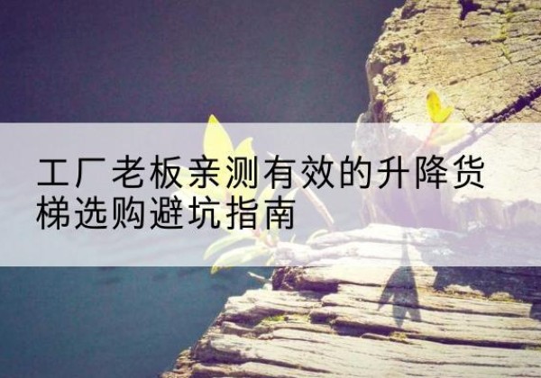 郧西升降货梯怎么选-工厂老板亲测有效的升降货梯选购避坑指南